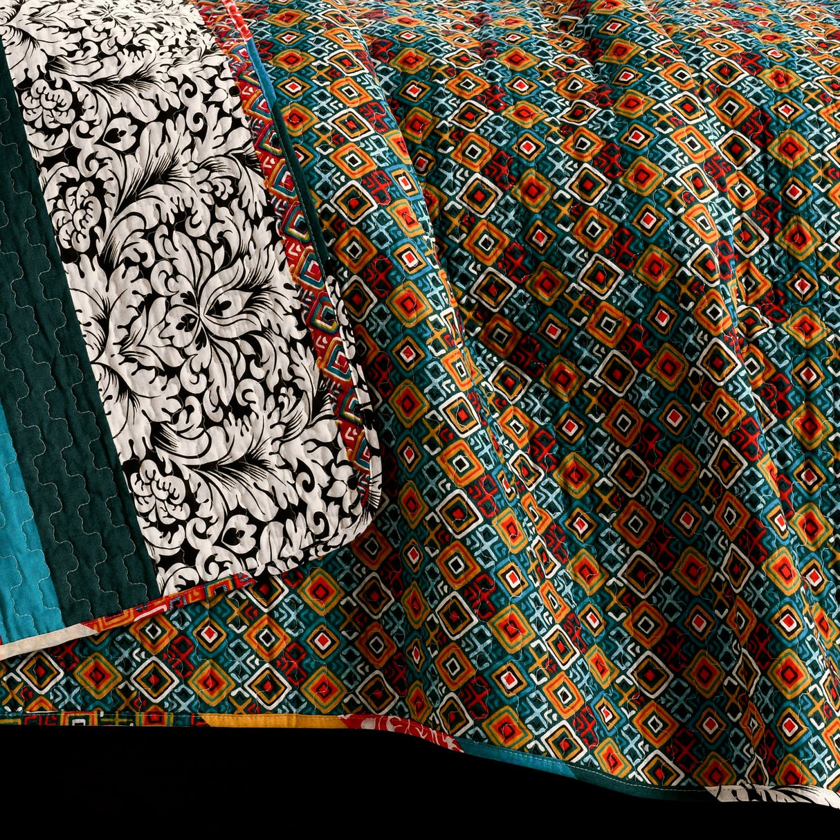 Boho Stripe Quilt Set