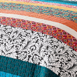 Boho Stripe 3-Piece Quilt Set
