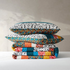 Boho Stripe 3-Piece Quilt Set