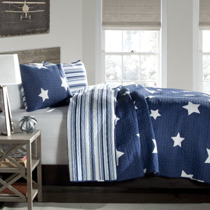 Star Reversible 2-Piece Quilt Set Twin Size