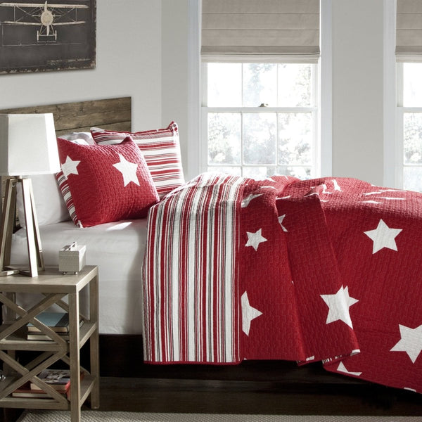 Star Reversible 2-Piece Quilt Set Twin Size