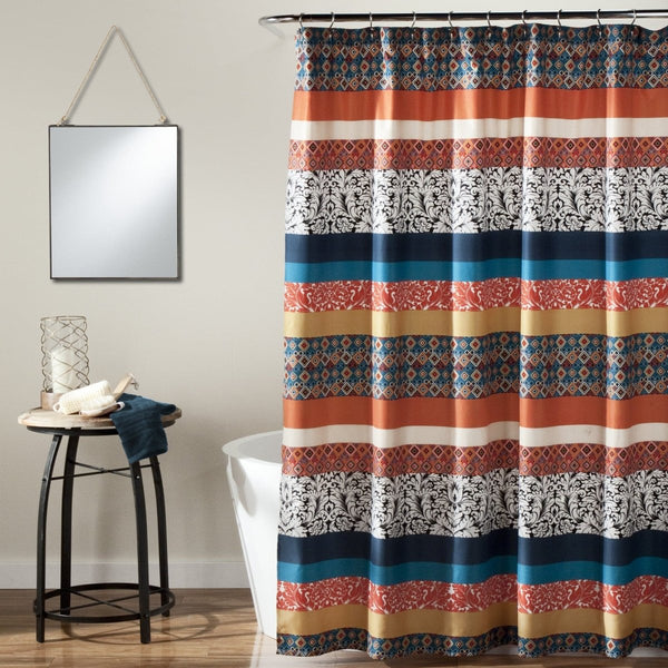 Boho Stripe Shower Curtain 72" x 72"