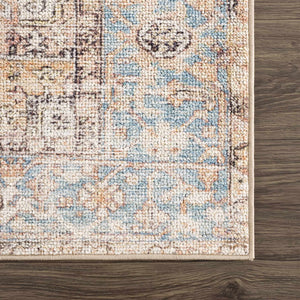 Beck Peach Washable Area Rug - Clearance