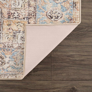 Beck Peach Washable Area Rug - Clearance
