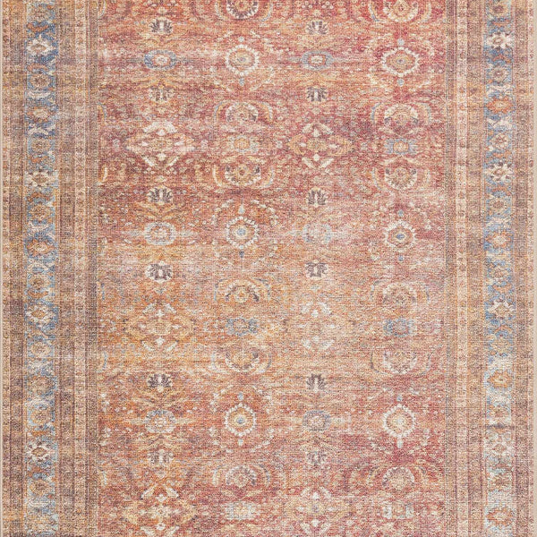 Anshu Peach Washable Area Rug - Clearance