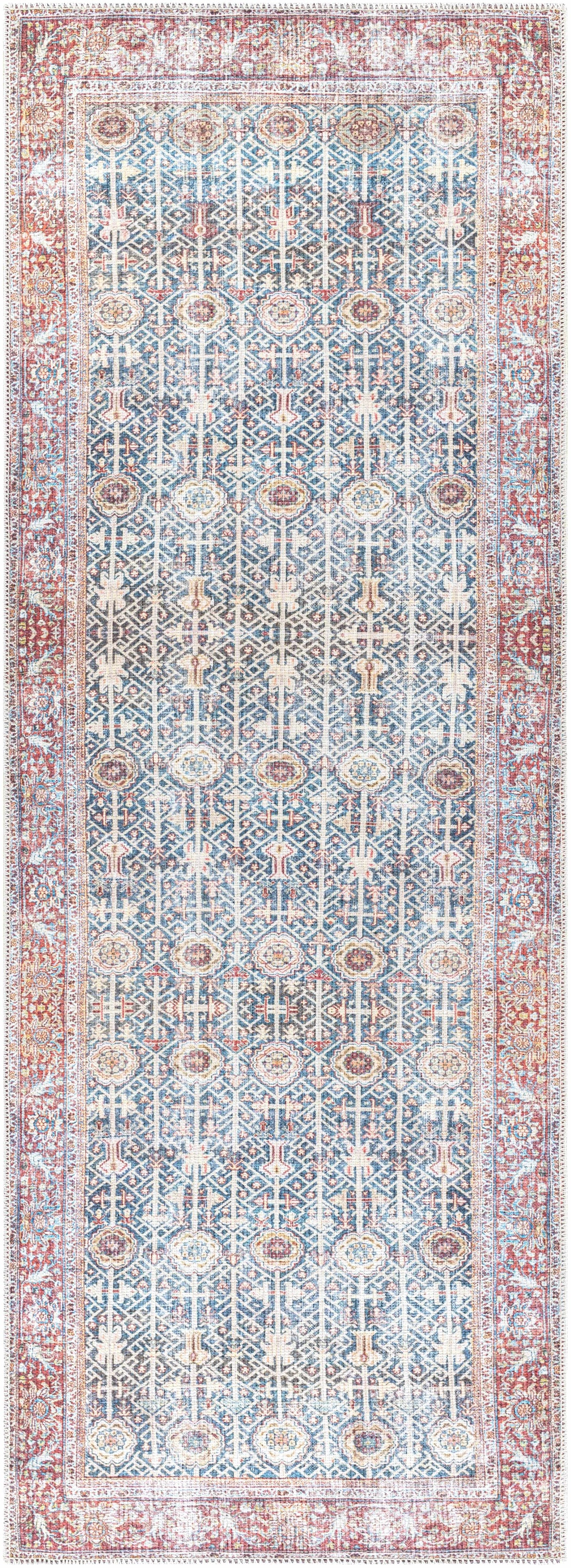 Rust Catadupa Distressed Washable Area Rug - Clearance