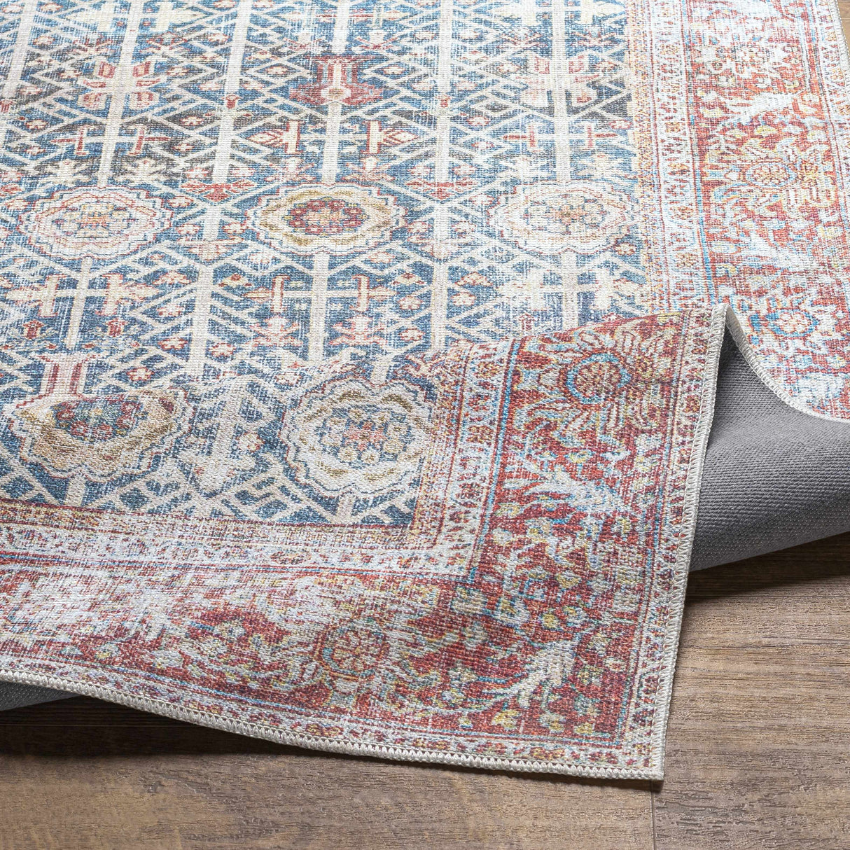 Rust Catadupa Distressed Washable Area Rug - Clearance