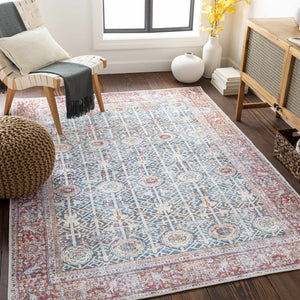 Rust Catadupa Distressed Washable Area Rug - Clearance