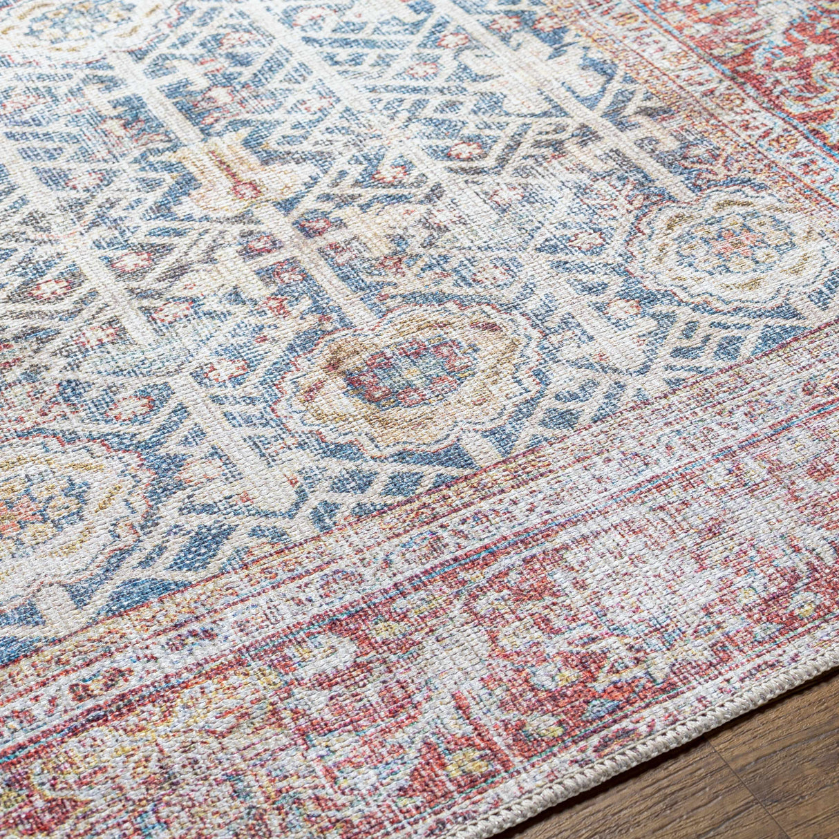 Rust Catadupa Distressed Washable Area Rug - Clearance
