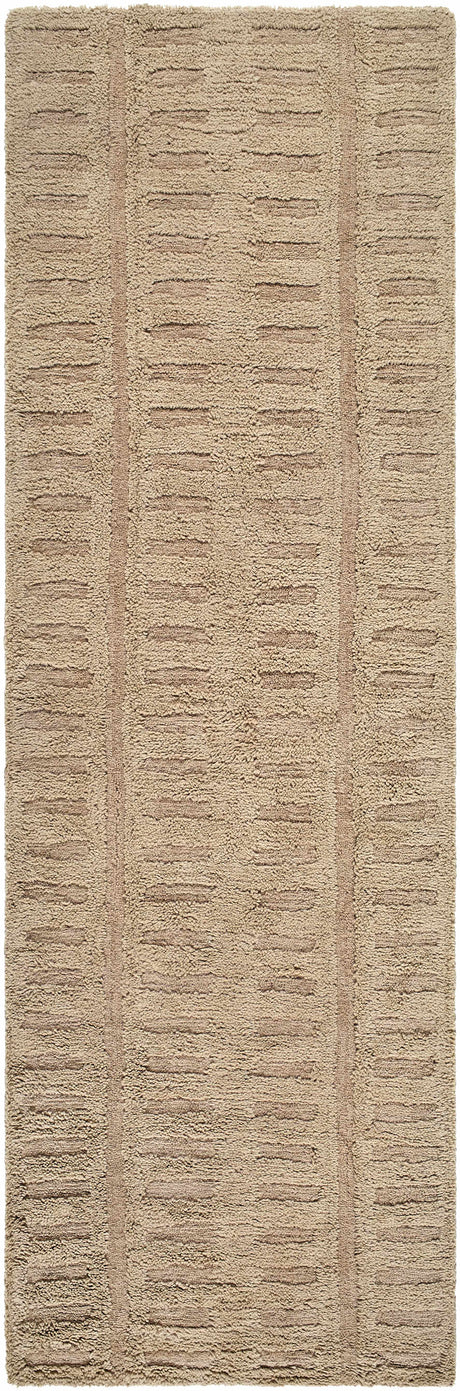 Washable Handmade Wool Rug - Brown