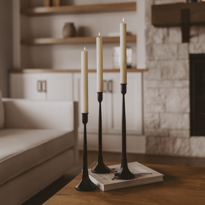 Cast Iron Taper Candle Holders