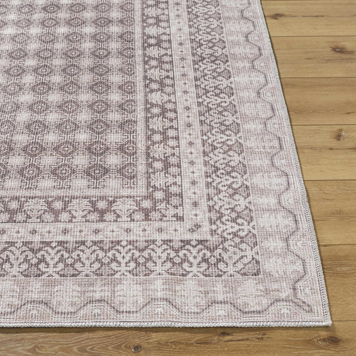 Rainier Light Brown Washable Rug | Our PNW Home X Livabliss