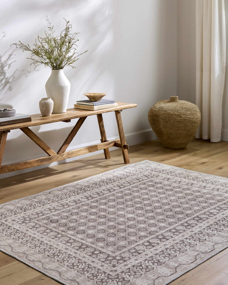 Rainier Light Brown Washable Rug | Our PNW Home X Livabliss