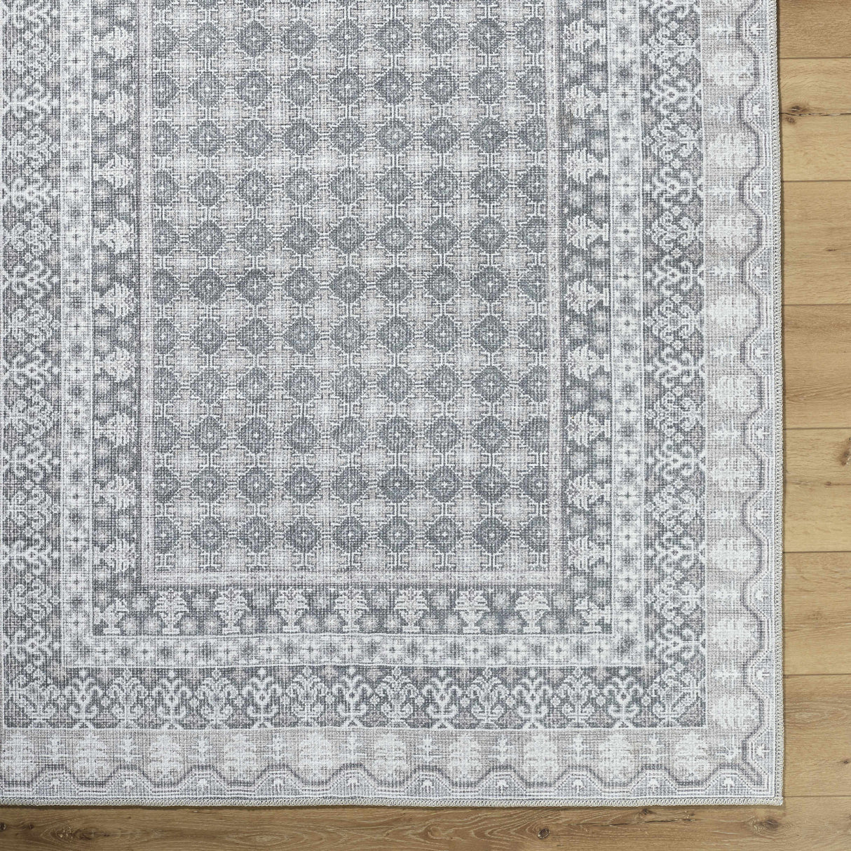 Rainier Gray Washable Rug | Our PNW Home X Livabliss