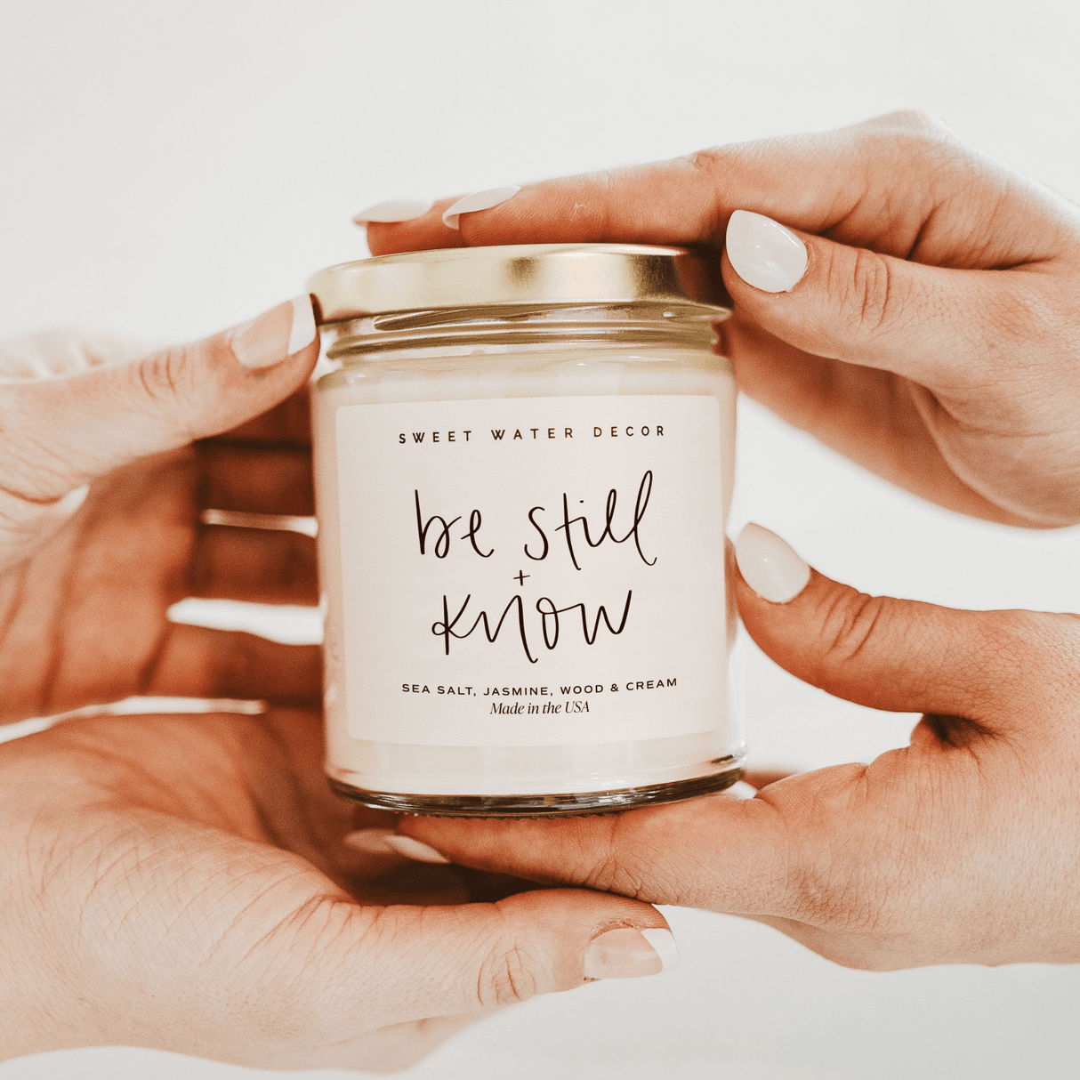 Be Still and Know Soy Candle - 9 oz Clear Jar (Spa Day)