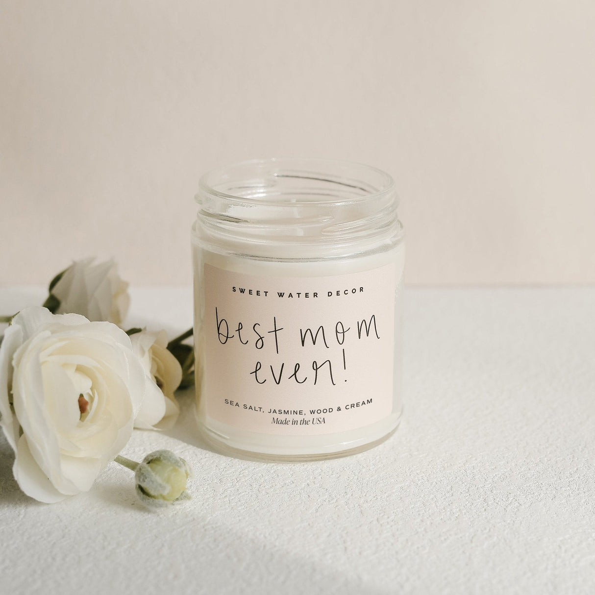 Best Mom Ever! Soy Candle - 9 oz Clear Jar - Spa Day Scent