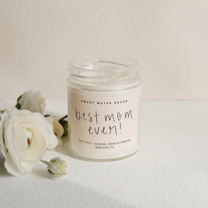 Best Mom Ever! Soy Candle - 9 oz Clear Jar - Spa Day Scent