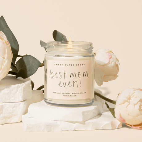 Best Mom Ever! Soy Candle - 9 oz Clear Jar - Spa Day Scent