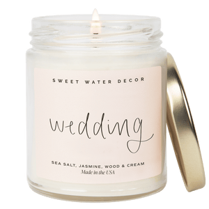 Wedding Soy Candle - Clear Jar - 9 oz (Spa Day)