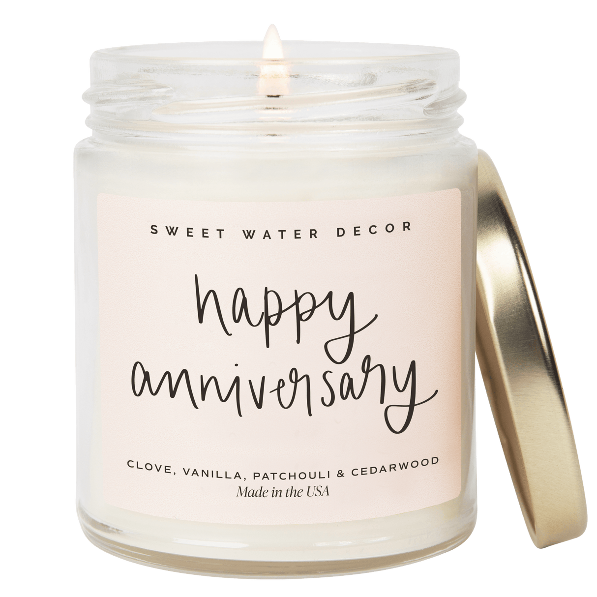 Happy Anniversary Soy Candle - 9 oz Palo Santo Patchouli