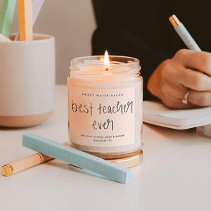 Sweet Water Decor Best Teacher Ever Soy Candle - view 2