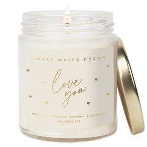 Sweet Water Decor Love You Soy Candle Patterned