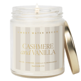 Cashmere and Vanilla Soy Patterned Candle - Clear Jar - 9 oz
