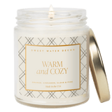 Warm and Cozy Soy Candle - Clear Jar - 9 oz