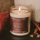 Autumn Orchard Soy Candle - Patterned 9 oz - Clear Jar (Mulled Cider)