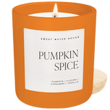Pumpkin Spice Soy Candle - Orange Matte Jar - 15 oz