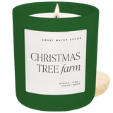 Christmas Tree Farm Soy Candle - Green Matte Jar - 15 oz