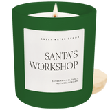 Santa's Workshop Soy Candle - Green Matte Jar - 15 oz (Merry and Bright)