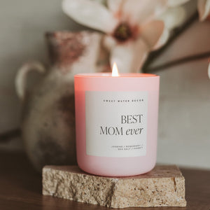 Best Mom Ever Soy Candle - Pink Matte Jar - 15 oz