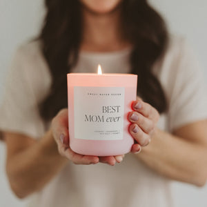 Best Mom Ever Soy Candle - Pink Matte Jar - 15 oz