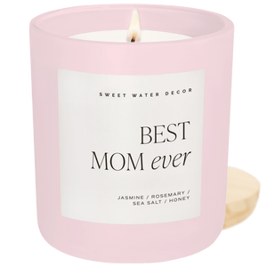 Best Mom Ever Soy Candle - Pink Matte Jar - 15 oz