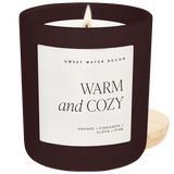 Warm and Cozy Soy Candle - Brown Matte Jar - 15 oz