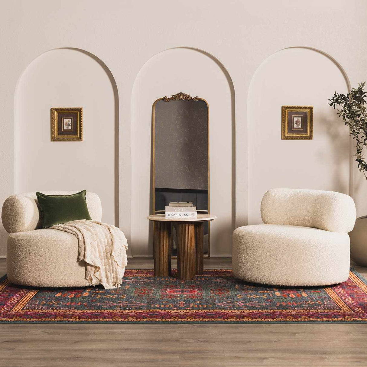 Cleveland Colorful Traditional Area Rug - Teal, Aqua, Navy