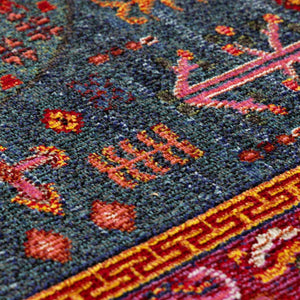 Cleveland Colorful Traditional Area Rug - Teal, Aqua, Navy