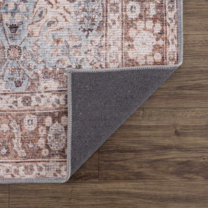 Dauis Blue Persian Style Washable Rug - Promo
