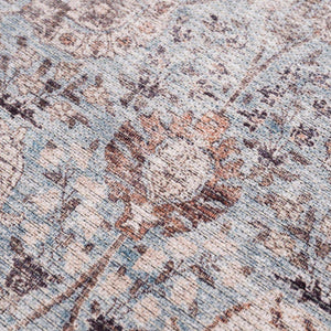 Dauis Blue Persian Style Washable Rug - Promo