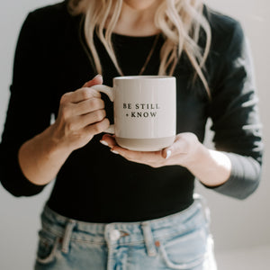 Be Still and Know 14oz Stoneware Coffee Mug