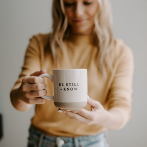 Be Still and Know 14oz Stoneware Coffee Mug