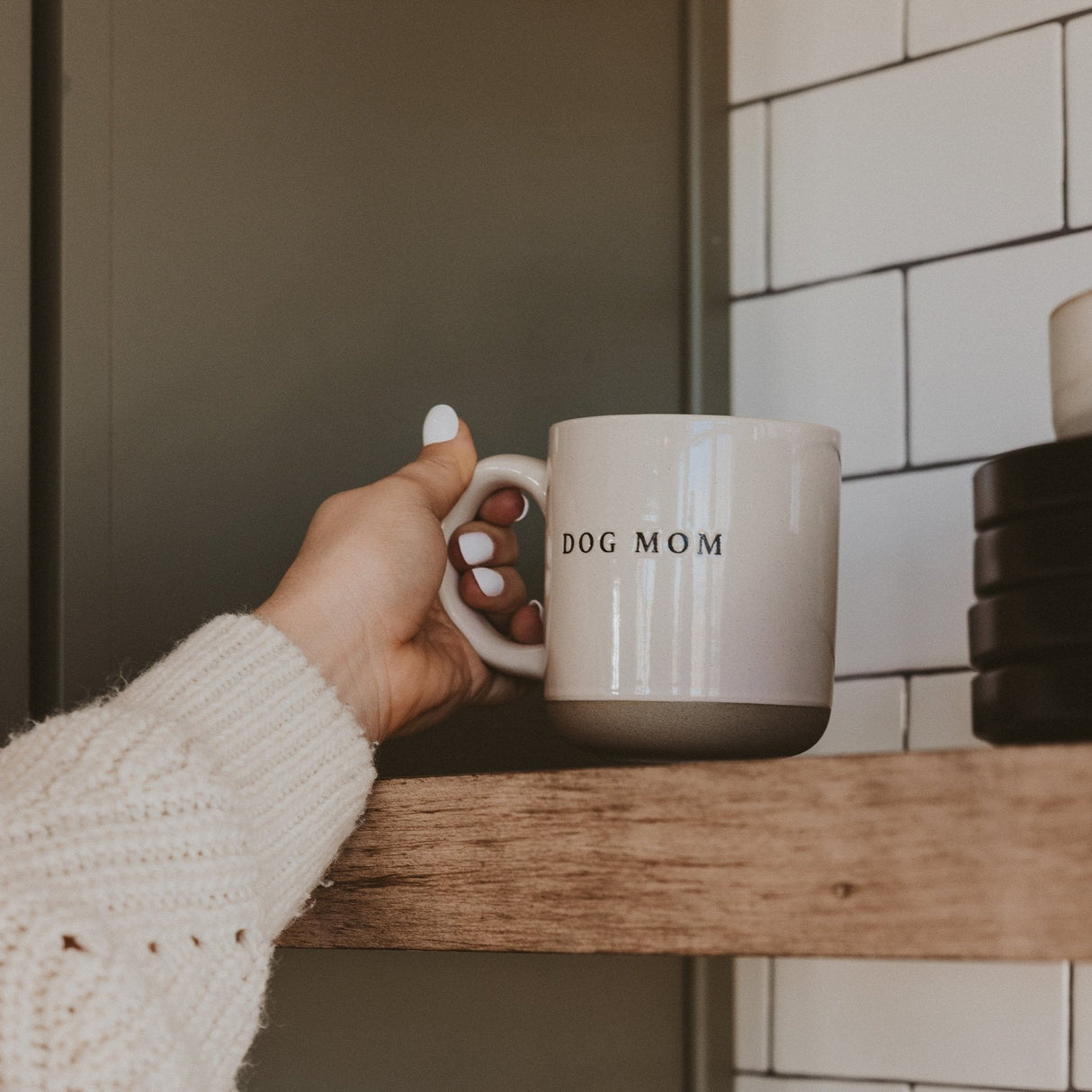 Dog Mom 14oz Stoneware Coffee Mug