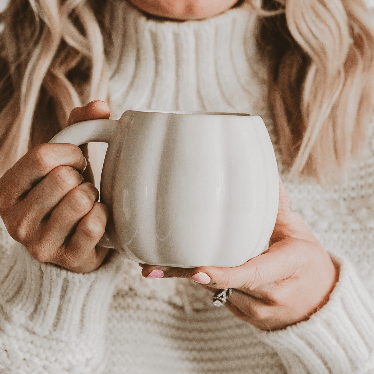 Cream Pumpkin 19oz Figurine Coffee Mug