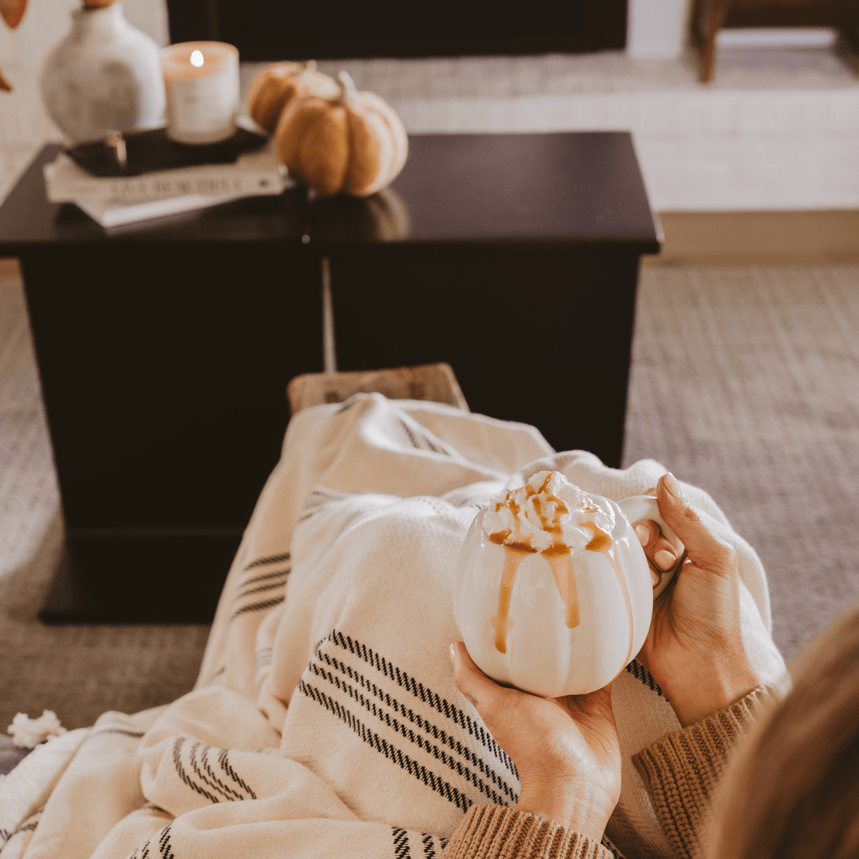 Cream Pumpkin 19oz Figurine Coffee Mug