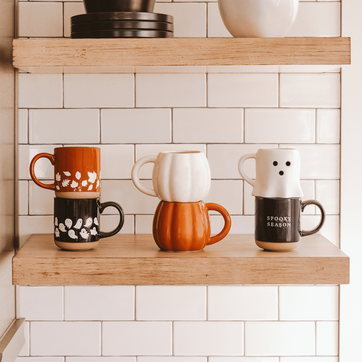 Spooky Season 14oz Black Stoneware Coffee Mug