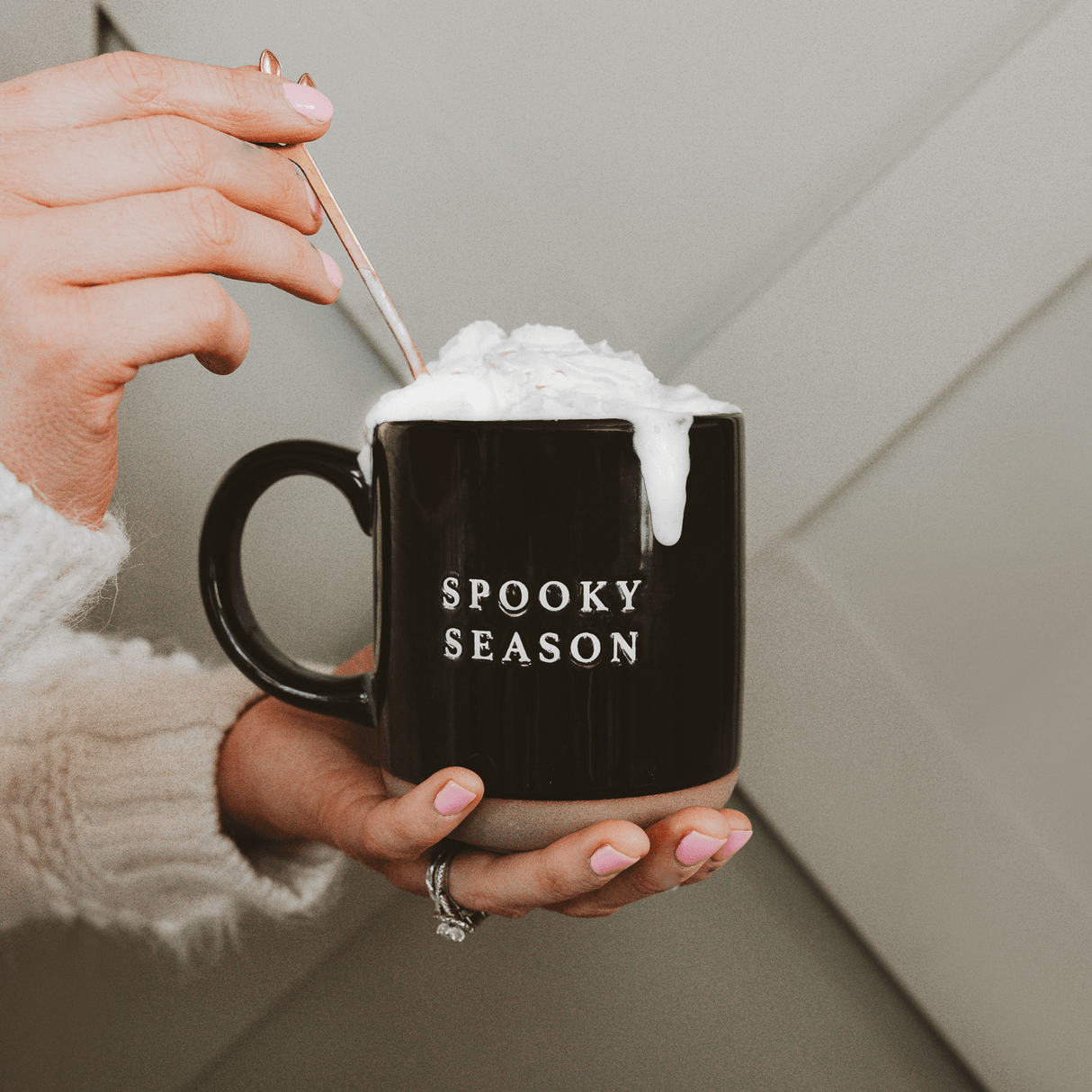 Spooky Season 14oz Black Stoneware Coffee Mug