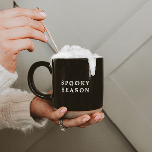 Spooky Season 14oz Black Stoneware Coffee Mug