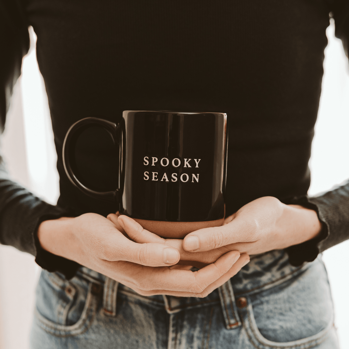 Spooky Season 14oz Black Stoneware Coffee Mug