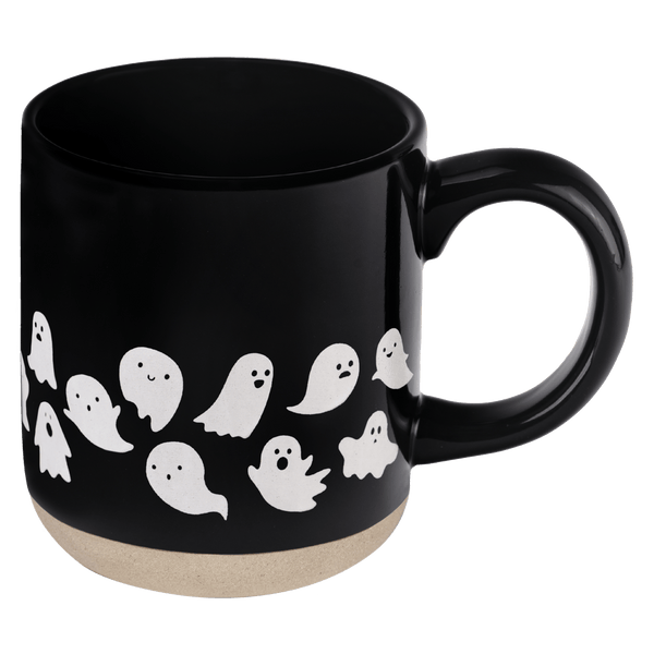 Ghosts 14oz Black Stoneware Coffee Mug